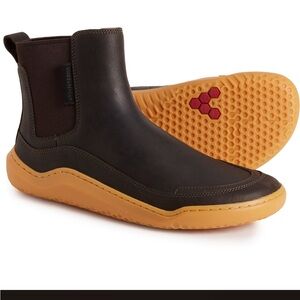 VivoBarefoot Women's Gobi Chelsea Leather Boots (Bracken) Brand New with Box